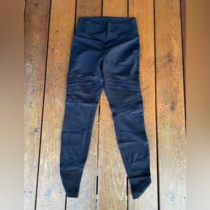 Black mesh Lulu leggings high waist 8